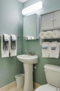 small bathroom space