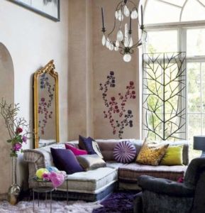 Inspiring bohemian living room