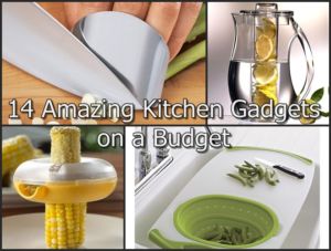 Different kitchen gadgets collage