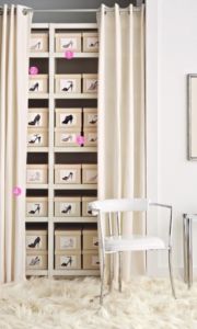 Boxes in the shoe closet
