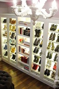Luxury and backlighted closet
