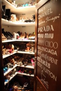 Closet with sign door