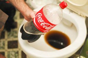 Great tip on using coca cola to clean toilet