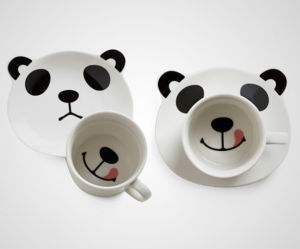 Cute mug and saucer set