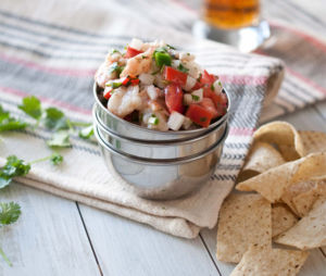 Beer in the ceviche