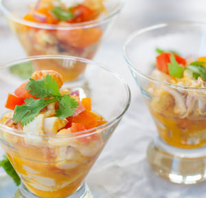 Langostino or small shrimp