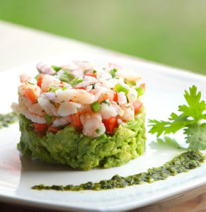 Shrimp and avocado
