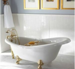 Classic clawfoot bathtub