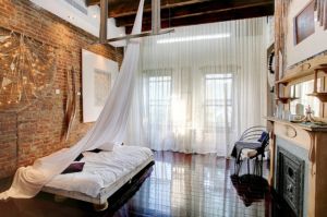 Loft-style bedroom