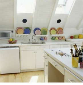 Attic kitchen