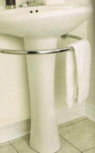 Towel bar under sink