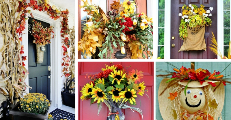 14 Splendid Fall Front Door Decorations
