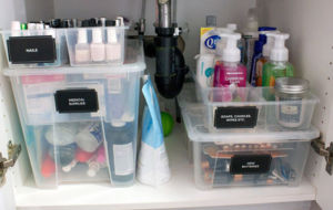 organize-cabinet-with-plastic-containers