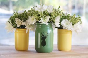 stenciled-mason-jar-vases