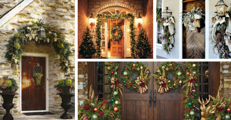 20 Christmas Front Door Decorations